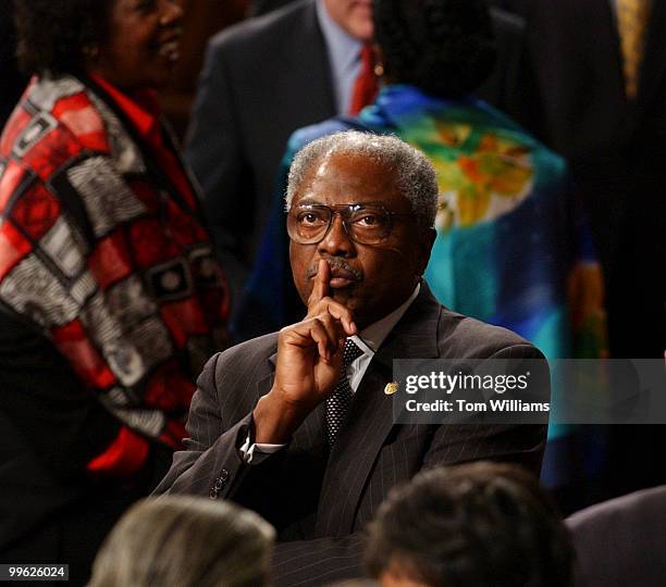 Rep. Jim Clyburn, D-S.C., waits for the start of the State of the Union Address, Tuesday, Jan. 28, 2003.