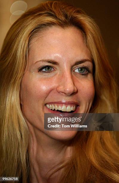 Writer Ann Coulter appears at a party in the George Hotel on Capitol Hil.