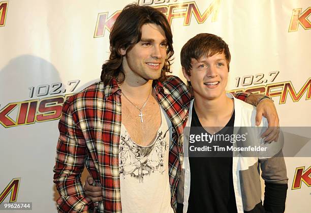 Justin Gaston and Alex Lambert attend KIIS FM's Wango Tango 2010 at Staples Center on May 15, 2010 in Los Angeles, California.
