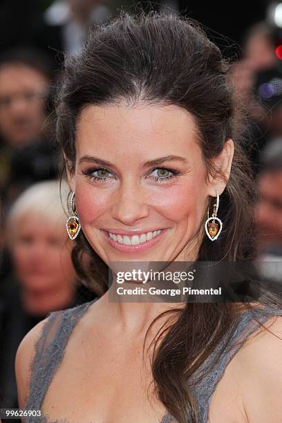 Actress Evangeline Lilly attends the 'The Princess of Montpensier' Premiere held at the Palais des Festivals during the 63rd Annual International...