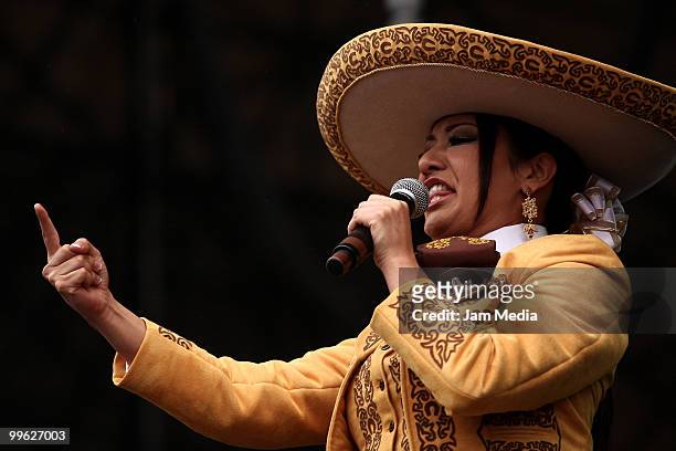 Nadia performs on stage during the Vive Grupero Festival at Foro Sol on May 16, 2010 in Mexico City, Mexico.