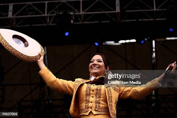 Nadia performs on stage during the Vive Grupero Festival at Foro Sol on May 16, 2010 in Mexico City, Mexico.