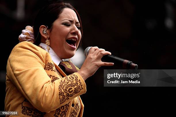 Nadia performs on stage during the Vive Grupero Festival at Foro Sol on May 16, 2010 in Mexico City, Mexico.