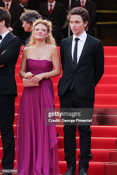 Actress Melanie Thierry and singer Raphael attend the 'The Princess of Montpensier' Premiere held at the Palais des Festivals during the 63rd Annual...