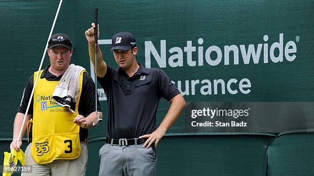 Kevin Chappell lines up his putt on the 18th green during the final round of the BMW Charity Pro-Am presented by SYNNEX Corporation at the Thornblade...