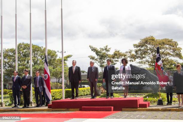 Vice President of Costa Rica Epsy Campbell, President of Costa Rica Carlos Alvarado, President of Chile Sebastian Pinera and Roberto Ampuero Chilean...