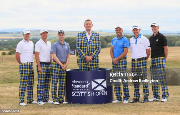 Marc Warren of Scotland, Kevin Chappell of the USA, Russell Knox of Scotland, Doddie Weir , David Howell of England, Stephen Gallacher of Scotland...