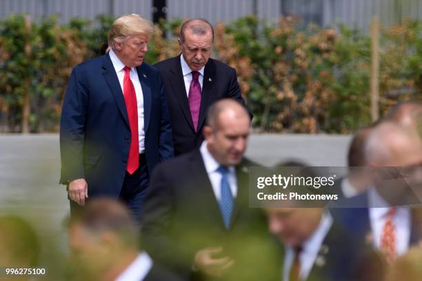 - Sommet de l'OTAN - Top van de NAVO - NATO Summit Summit Opening Ceremony * Donald Trump * Recep Tayyip Erdogan pict. By Christophe Licoppe © Photo...