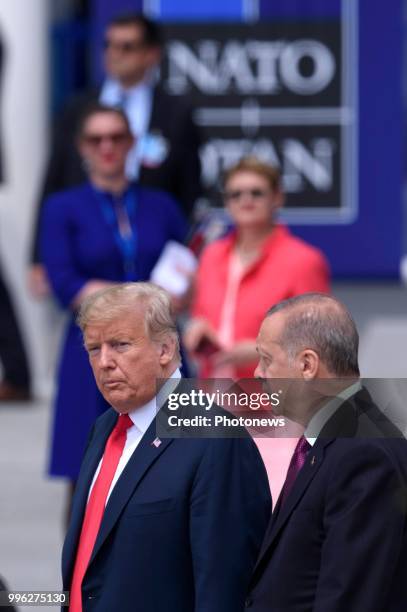 - Sommet de l'OTAN - Top van de NAVO - NATO Summit Summit Opening Ceremony * Donald Trump * Recep Tayyip Erdogan pict. By Christophe Licoppe © Photo...