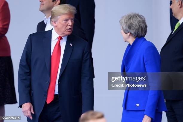 - Sommet de l'OTAN - Top van de NAVO - NATO Summit Summit Opening Ceremony * Donald Trump * Theresa May pict. By Christophe Licoppe © Photo News via...