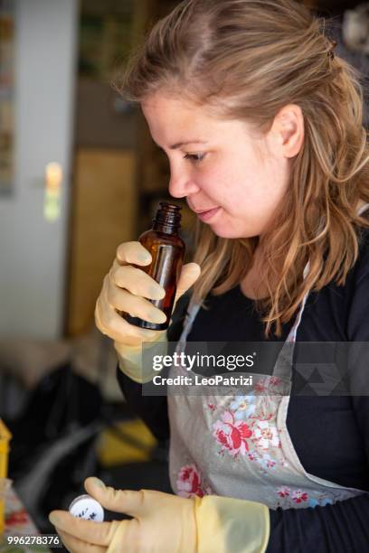 handmade soap making workshop in a studio - leopatrizi stock pictures, royalty-free photos & images