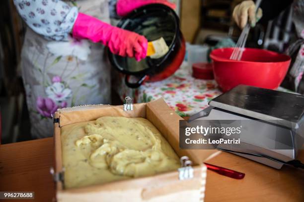handmade soap making workshop in a studio - leopatrizi stock pictures, royalty-free photos & images
