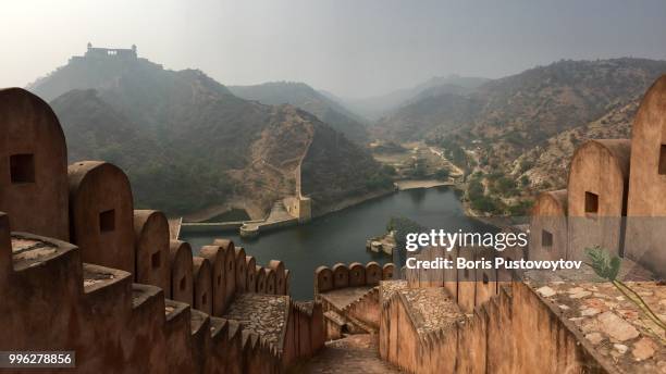 amber fort, jaipur - amber fort - fotografias e filmes do acervo