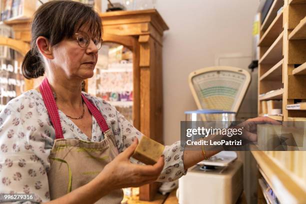 handmade soap making workshop in a studio - leopatrizi stock pictures, royalty-free photos & images