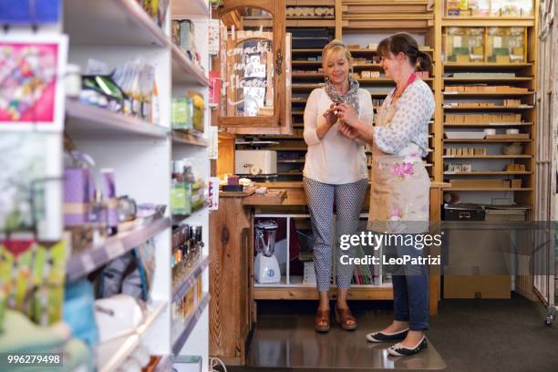 handmade soap making workshop in a studio - leo patrizi stock pictures, royalty-free photos & images