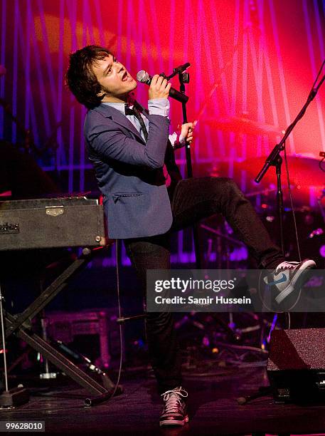 Jamie Cullum performs at the London Palladium on May 16, 2010 in London, England.