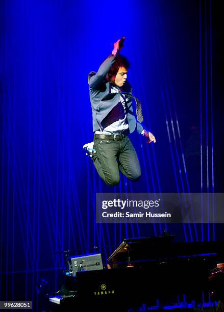 Jamie Cullum performs at the London Palladium on May 16, 2010 in London, England.