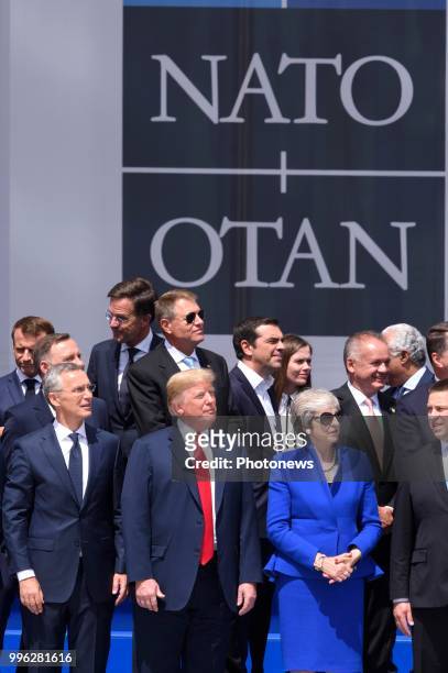 - Sommet de l'OTAN - Top van de NAVO - NATO Summit Summit Opening Ceremony * Jens Stoltenberg * Donald Trump * Theresa May pict. By Christophe...