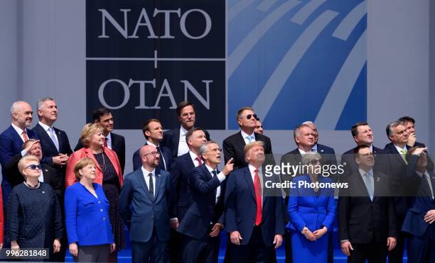 - Sommet de l'OTAN - Top van de NAVO - NATO Summit Summit Opening Ceremony * Angela Merkel * Charles Michel * Jens Stoltenberg * Donald Trump *...