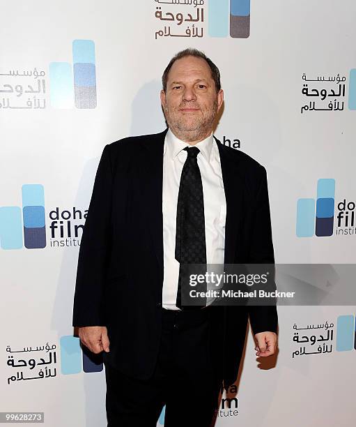 Producer Harvey Weinstein attends the Doha Film Institute launch event on May 16, 2010 in Cannes, France.