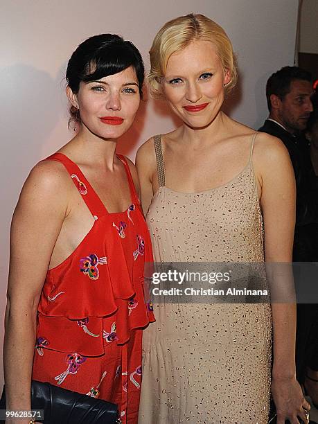 Severine Servat and Anna Sherbinina attend the Gala Magazine Party at Martini Terraceon May 15, 2010 in Cannes, France.