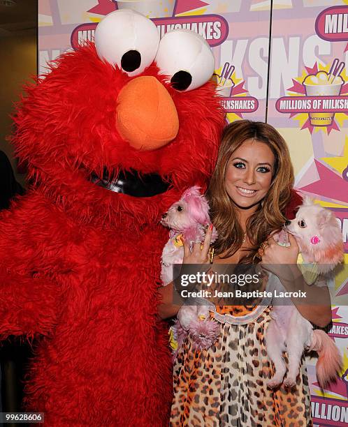 Aubrey O'Day visits Millions of Milkshakes to create her own shake on March 13, 2010 in West Hollywood, California.