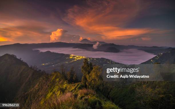 bromo at sunrise - aqib widayatno stock pictures, royalty-free photos & images