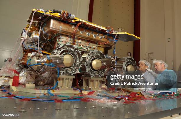 ExoMars rover is a robot to discover life on Mars built by international team on May 30, 2018 in Toulouse, France.The ExoMars rover is a 300 kg rover...