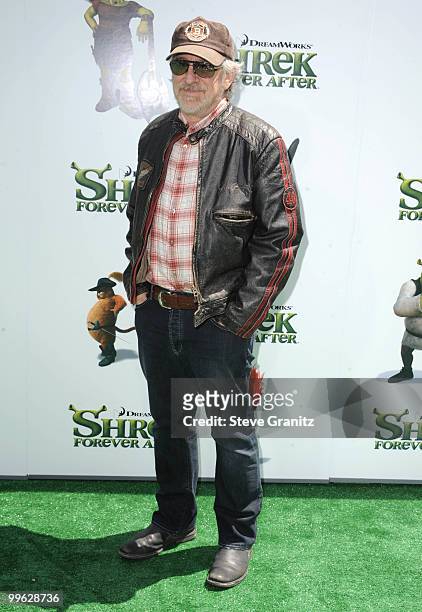 Steven Spielberg attends the "Shrek Forever After" Los Angeles Premiere at Gibson Amphitheatre on May 16, 2010 in Universal City, California.