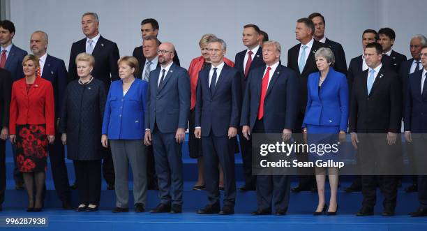 Heads of state and government, including Croatian President Kolinda Grabar-Kitarovic, Lithuanian President Dalia Grybauskaite, German Chancellor...