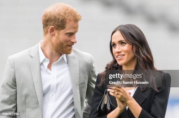 Prince Harry, Duke of Sussex and Meghan, Duchess of Sussex visit Croke Park, home of Ireland's largest sporting organisation, the Gaelic Athletic...