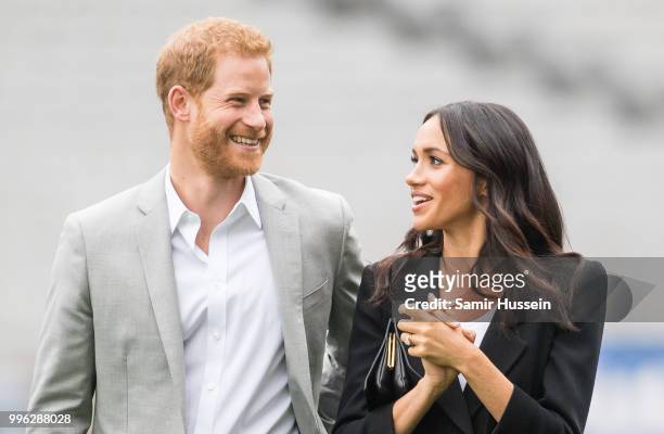 Prince Harry, Duke of Sussex and Meghan, Duchess of Sussex visit Croke Park, home of Ireland's largest sporting organisation, the Gaelic Athletic...
