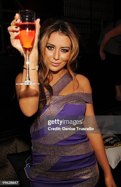 Aubrey O'Day attends the NASCAR SPRINT Cup party at Lavo at the Palazzo on December 4, 2009 in Las Vegas, Nevada.