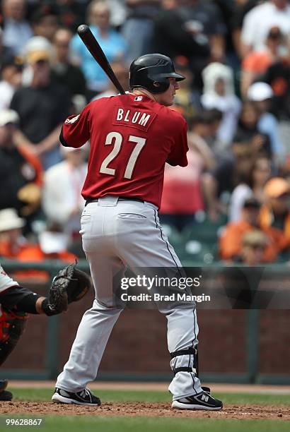 Geoff Blum of the Houston Astros bats against the San Francisco Giants during the game at AT&T Park on May 16, 2010 in San Francisco, California.