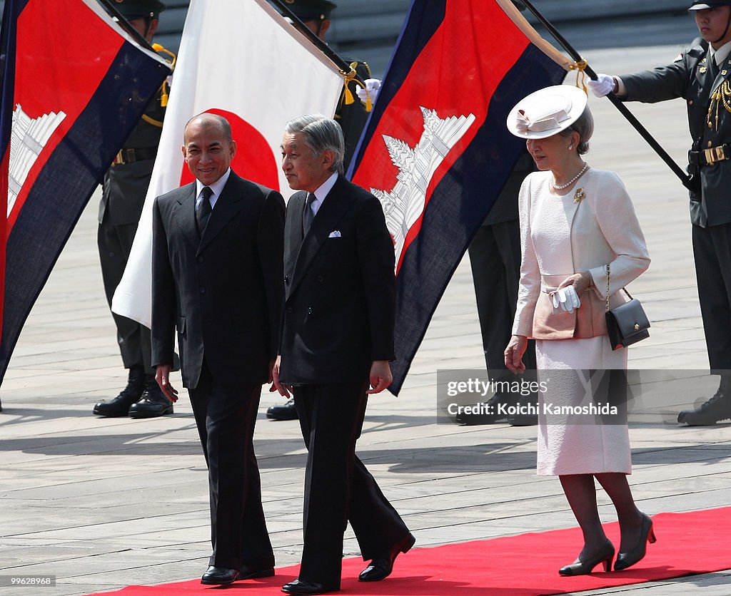 King Norodom Sihamoni Of Cambodia Visits Emperor And Empress