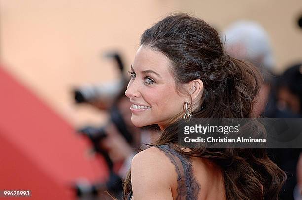 Actress Evangeline Lilly attends the premiere of 'The Princess Of Montpensier' at the Palais des Festivals during the 63rd Annual Cannes Film...
