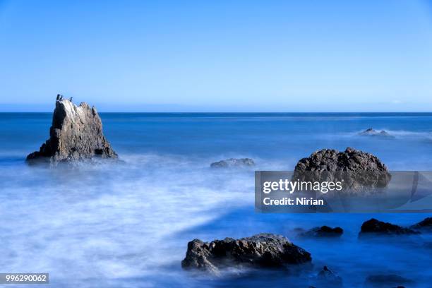 seashore in malibu - malibu beach stock pictures, royalty-free photos & images