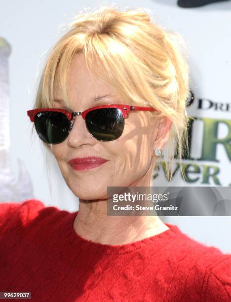 Melanie Griffith attends the "Shrek Forever After" Los Angeles Premiere at Gibson Amphitheatre on May 16, 2010 in Universal City, California.