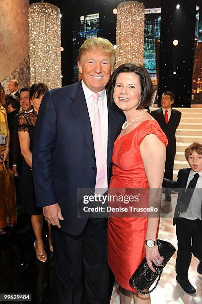 Donald J. Trump and Marilyn Winn attend the Miss USA 2010 pageant at Planet Hollywood Casino Resort on May 16, 2010 in Las Vegas, Nevada.