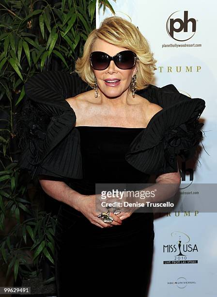 Joan Rivers arrives at the Miss USA 2010 pageant at Planet Hollywood Casino Resort on May 16, 2010 in Las Vegas, Nevada.