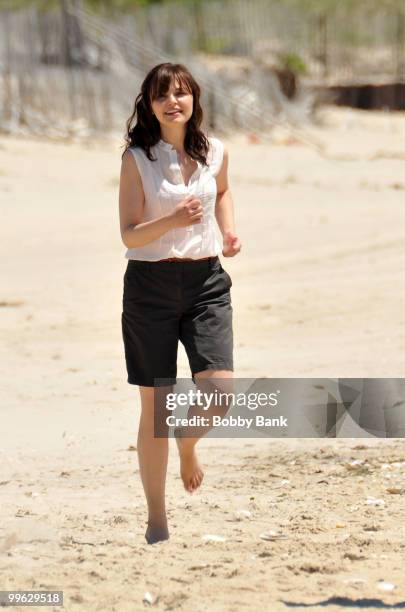 Ginnifer Goodwin on location for "Something Borrowed" on May 16, 2010 in Amagansett, New York.