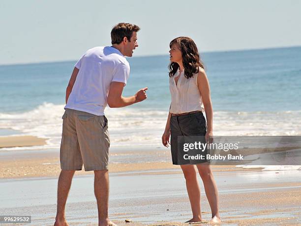 John Krasinski and Ginnifer Goodwin on location for "Something Borrowed" on May 16, 2010 in Amagansett, New York.