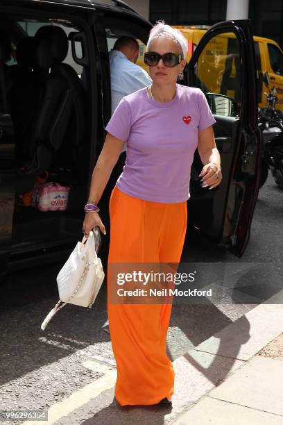 Lily Allen seen at BBC Radio 2 Studios on July 11, 2018 in London, England.