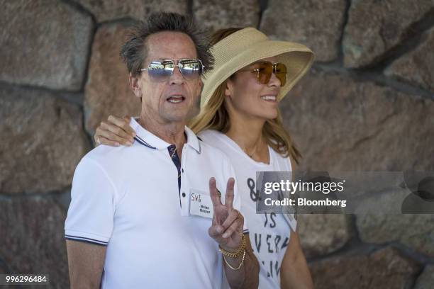 Brian Grazer, co-chairman of Imagine Entertainment, arrives with his wife Veronica Grazer for the Allen & Co. Media and Technology Conference in Sun...