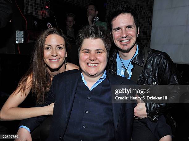 Actress Michelle Clunie, Yetta Kurland and actor Hal Sparks attend the 2010 Jim Owles Gay Pride Awards Ceremony at Elmo Restaurant on May 16, 2010 in...