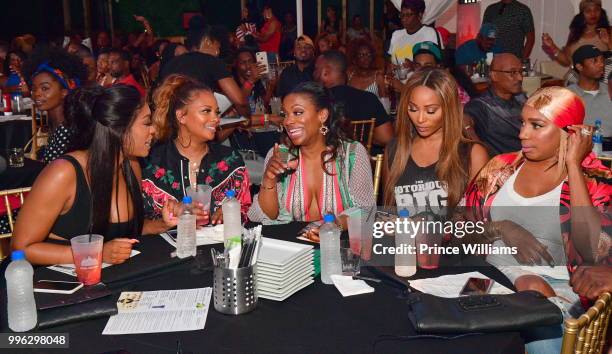 Porsha Williams, Eva Marcille, Kandi Burruss, Cynthia Bailey and Nene leakes attend ATL Live On The Park season IX at Park Tavern on July 10, 2018 in...