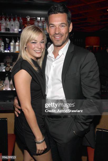 Singer Leann Rimes and actor Eddie Cibrian pose for photos inside the 2nd Anniversary celebration at MGM Grand at Foxwoods on May 15, 2010 in...