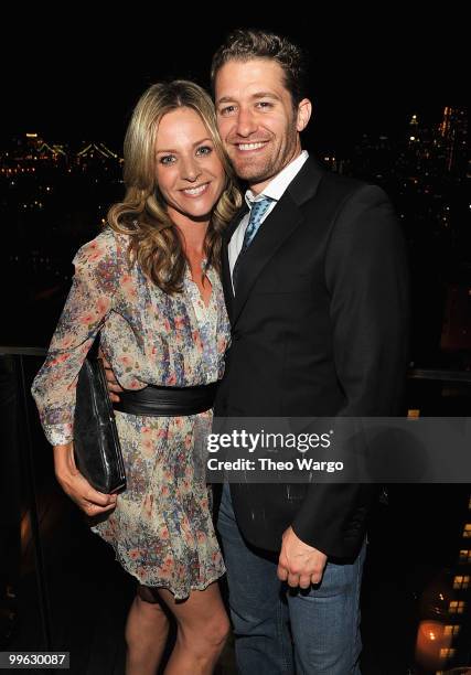 Actors Jessalyn Gilsig and Matthew Morrison attend the NY Upfronts celebration with Entertainment Weekly and 20th Century Fox Television at Cooper...