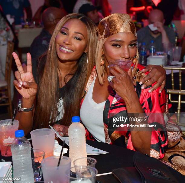 Cynthia Bailey and Nene Leakes attend ATL Live On The Park Season IX at Park Tavern on July 10, 2018 in Atlanta, Georgia.