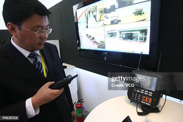 The world's first TD-LTE 4G network debuts during the 'ICT And Urban Development' Forum of Shanghai World Expo on May 16, 2010 in Ningbo, Zhejiang...